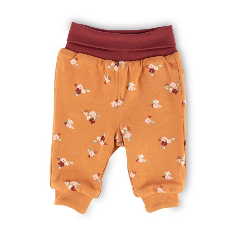 Sigikid Baby Wendehose, Blümchen Print und dunkelrot Super Sparpreis