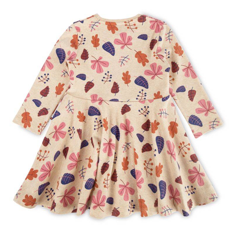 Sigikid Kinder Kleid, beige mit buntem Blätterprint Neueste Stile