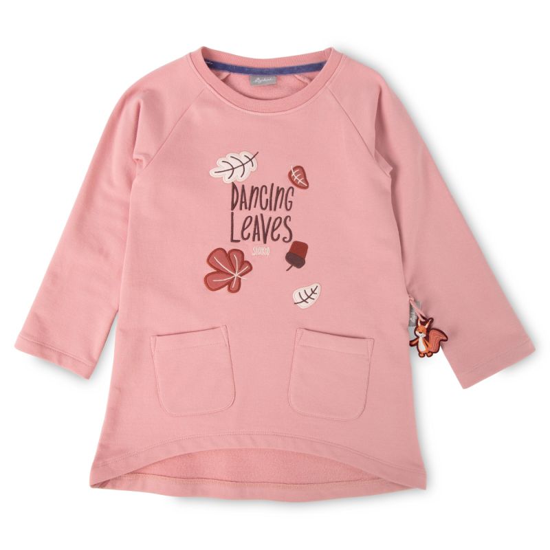 Sigikid Kinder Sweatkleid Dancing Leaves in Rosa Bis zu 60% Rabatt