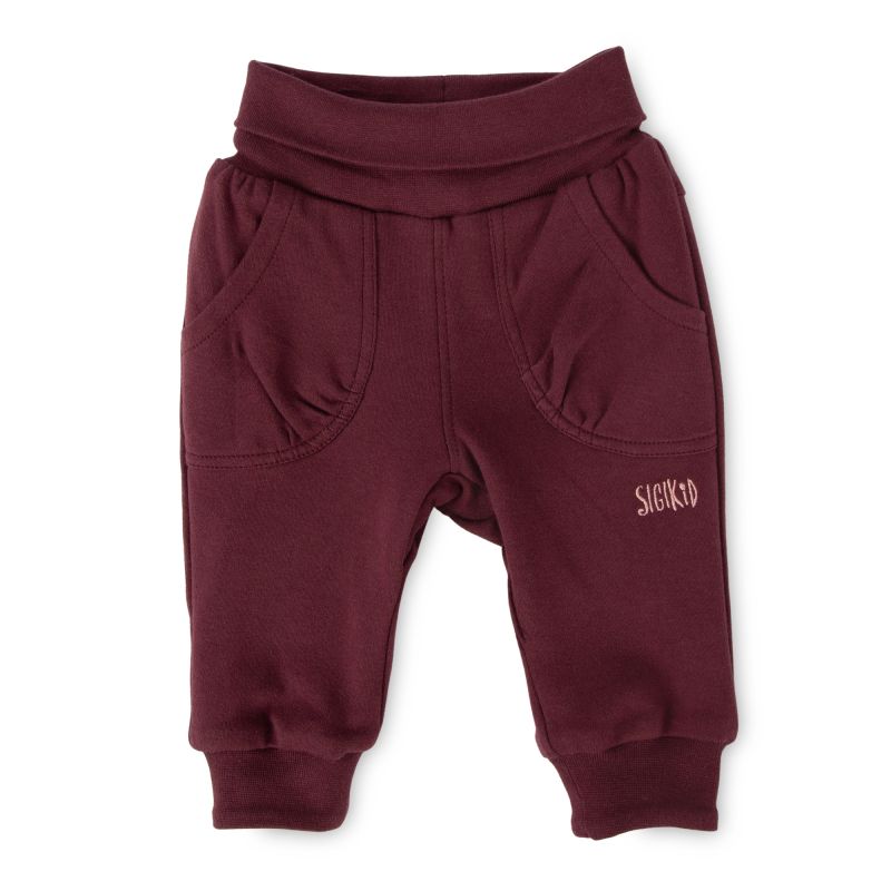 Sigikid Baby Wendehose rotbraun mit Pünktchen oder dunkelrot Sonderangebot der Fabrik