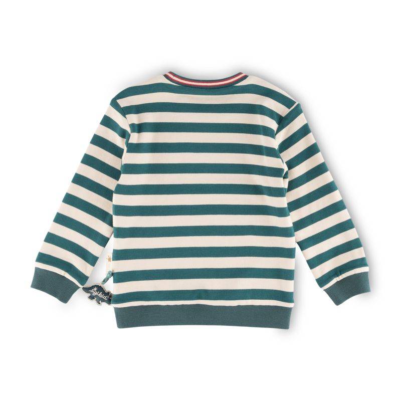 Sigikid Kinder Wendeshirt Dino, dunkelrot oder grün gestreift Günstiger Verkauf