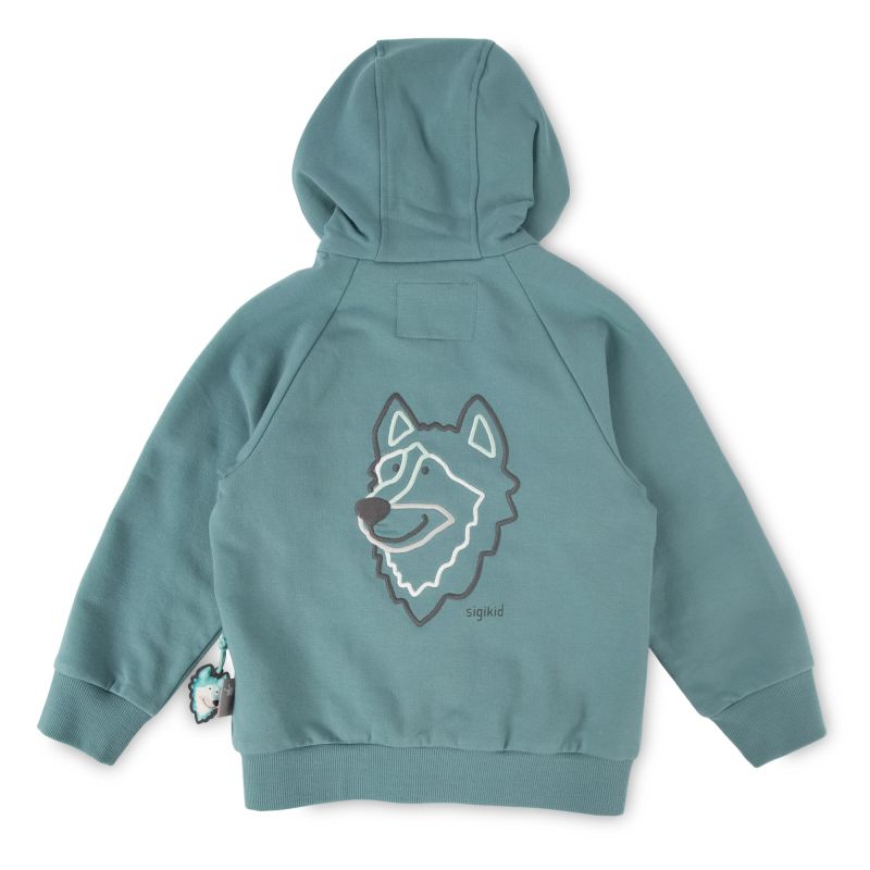 Sigikid Kinder Sweatjacke mit Kapuze, türkis Kostenloser Versand