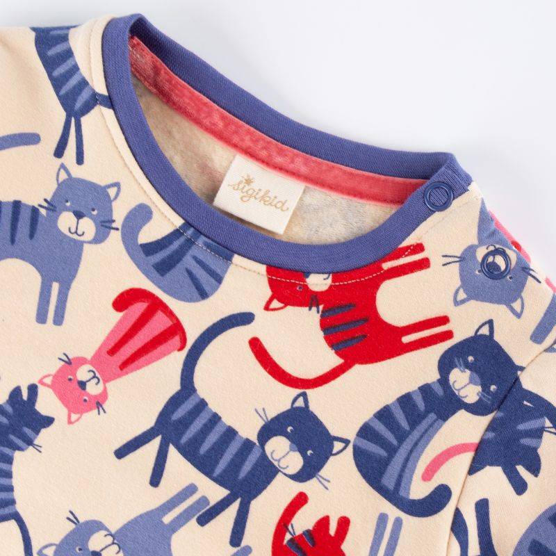 Sigikid Baby Sweatshirt mit Katzen-Print Valentinstagsangebot