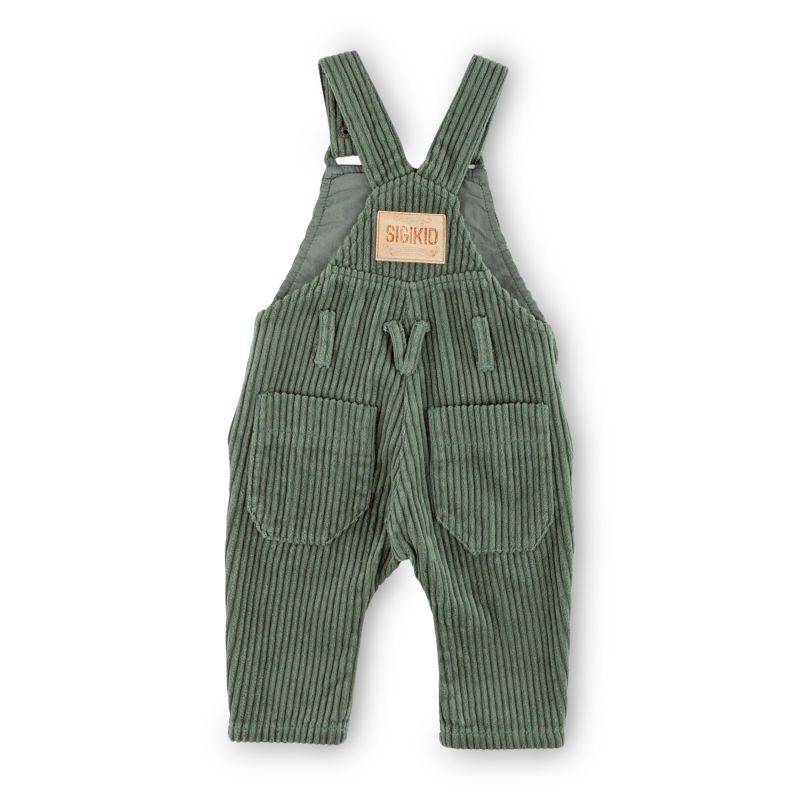 Sigikid Baby Cord Latzhose, grün Große Rabatte