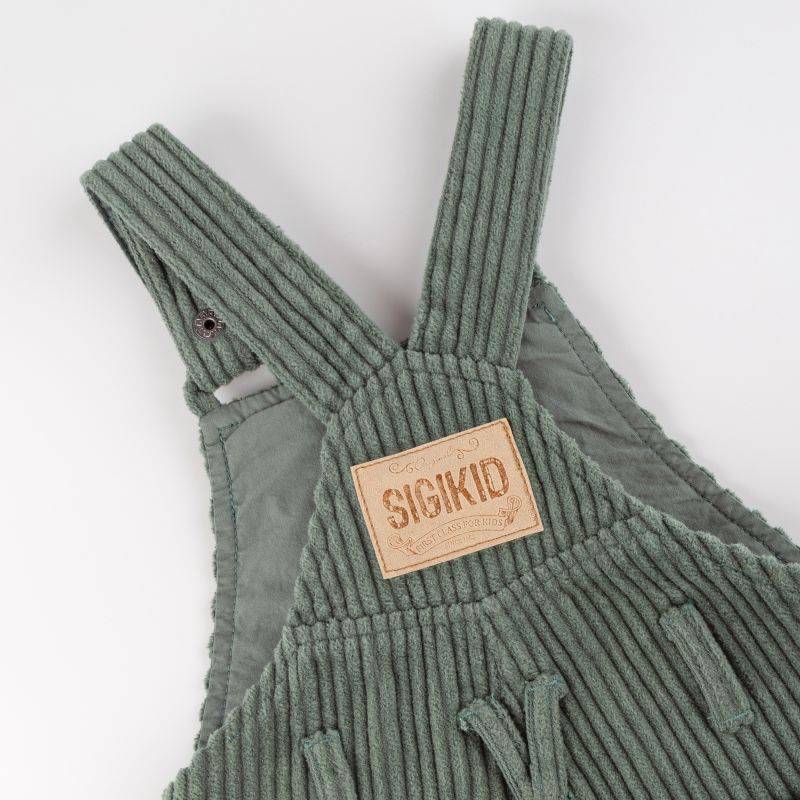 Sigikid Baby Cord Latzhose, grün Große Rabatte