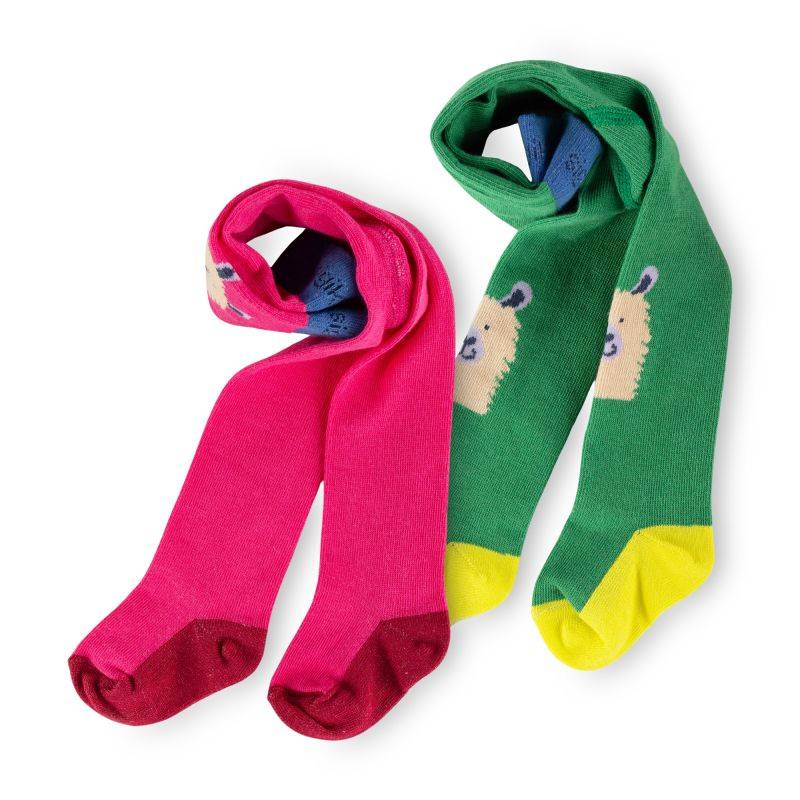 Sigikid Baby Strumpfhosen 2er-Set Lama, grün und pink Online