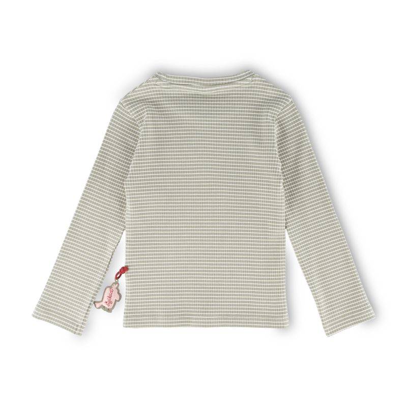 Sigikid Kinder Langarmshirt, grün-weiß geringelt im Angebot