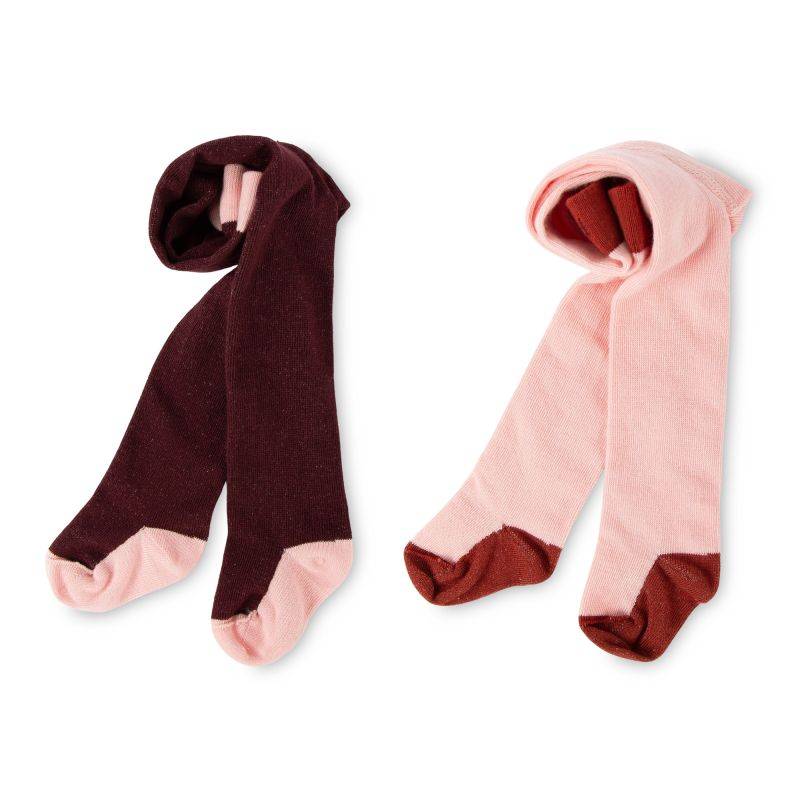 Sigikid Baby Strumpfhosen 2er-Set, rosa/dunkelrot Limitierter Zeitrabatt