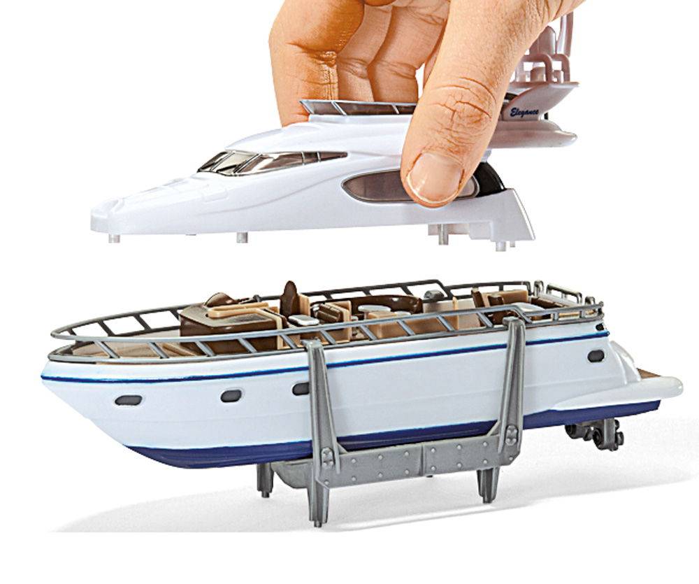 Siku Schwertransport mit Yacht 10184900001 Neueste Stile