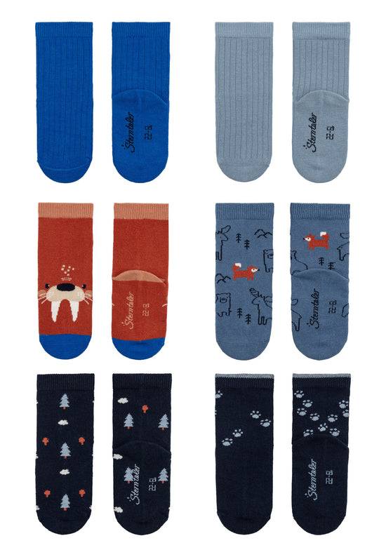 Sterntaler 6er Pack Baumwollsocken mit Walross-Motiv Online Outlet