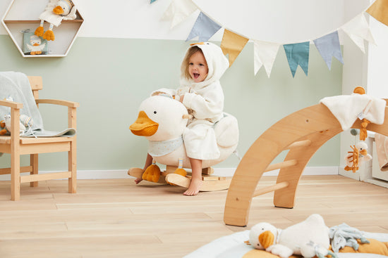 Sterntaler Kinder Bademantel Ente Edda mit Kapuze in ecru Schlussverkauf