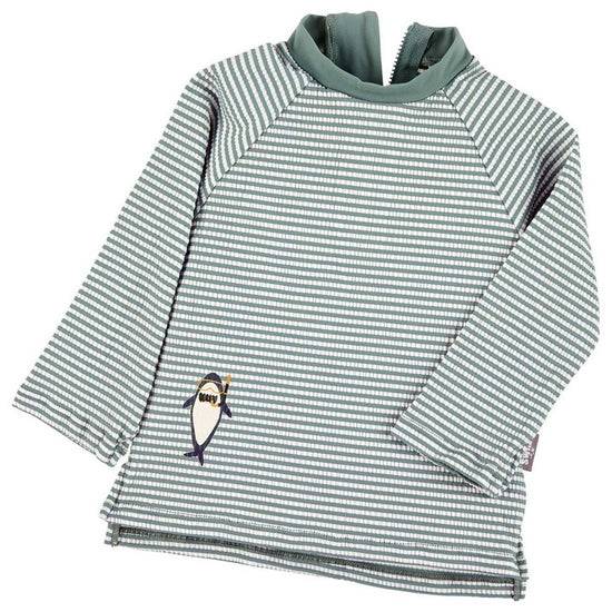Sterntaler Langarm-Schwimmshirt in dunkelgrün mit Hai-Print Versandkostenfrei