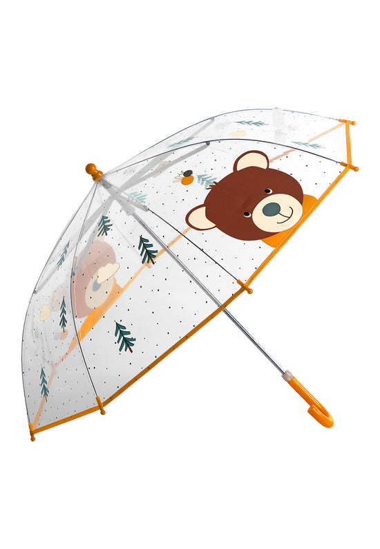 Sterntaler Kinder Regenschirm Bär Ben Transparent/Braun/Gelb Black Friday