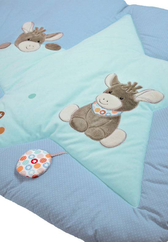 Sterntaler Krabbeldecke Emmi in Blau und Weiß, Motiv Esel Saisonale Angebote