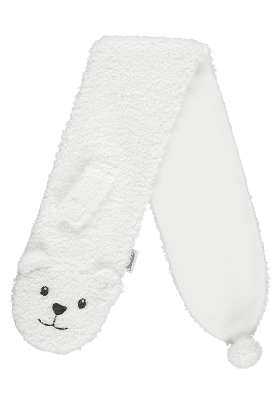 Sterntaler Kinderschal aus Teddyplüsch mit Tiergesicht Eisbär Cyber Monday