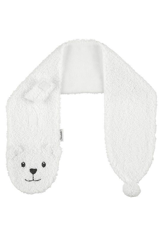Sterntaler Kinderschal aus Teddyplüsch mit Tiergesicht Eisbär Cyber Monday