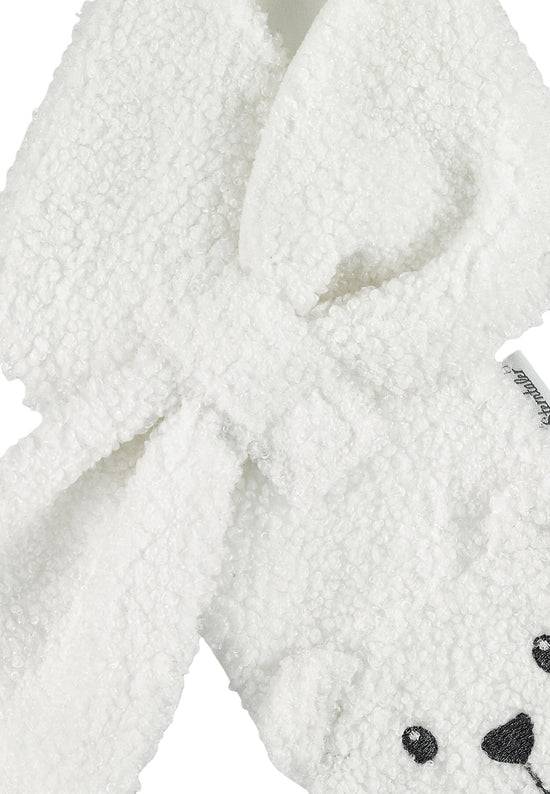 Sterntaler Kinderschal aus Teddyplüsch mit Tiergesicht Eisbär Cyber Monday