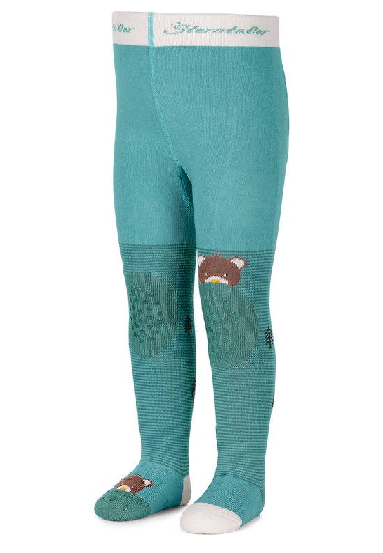 Sterntaler Krabbelstrumpfhose Ben mit Po-Motiv in Helltürkis Auslauf