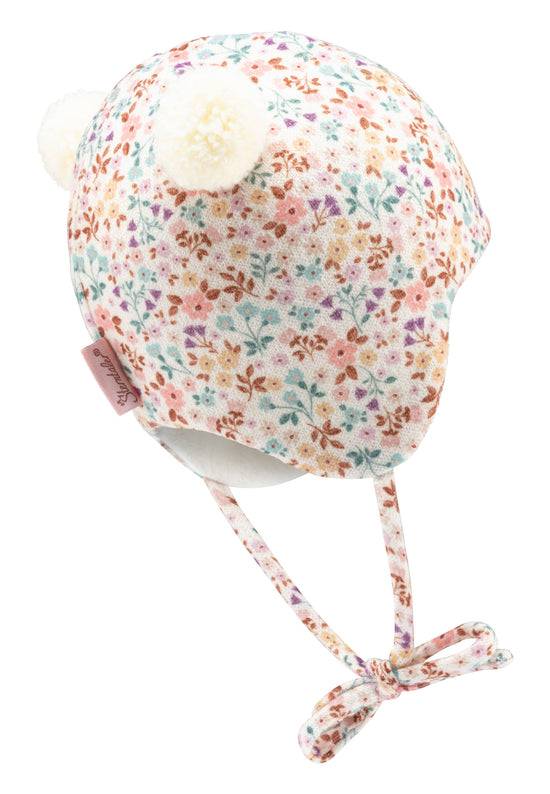 Sterntaler Inkamütze bedruckt mit Millefleur aus Strickware Heißer Verkauf