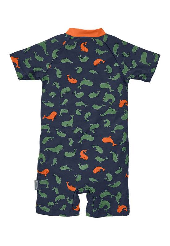 Sterntaler Schwimmanzug Jungen in Marine, Allover-Print Wale Nur für heute