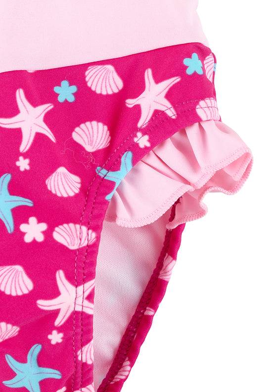 Sterntaler Badeanzug mit Rüschen in Magenta, UV-Schutz 50+ Riesige Rabatte