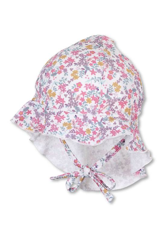 Sterntaler Schirmmütze mit Nackenschutz bedruckt mit Blumen