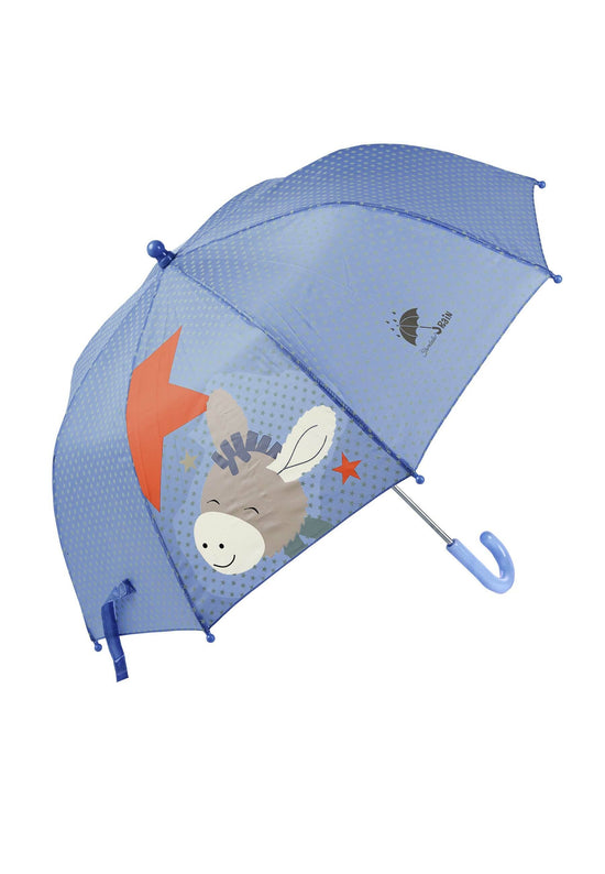 Sterntaler Kinder Regenschirm Esel Emmi Blau, Grau und Orange Günstiger Verkauf
