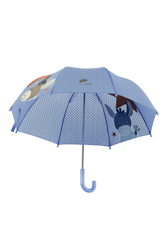 Sterntaler Kinder Regenschirm Esel Emmi Blau, Grau und Orange Günstiger Verkauf