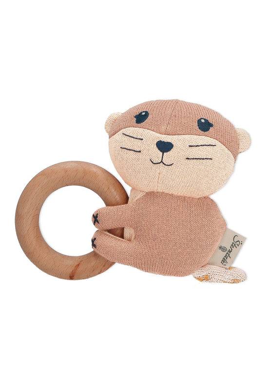 Sterntaler Holz-Greifling Otter Otti in Hellbraun, 13 cm Große Rabatte