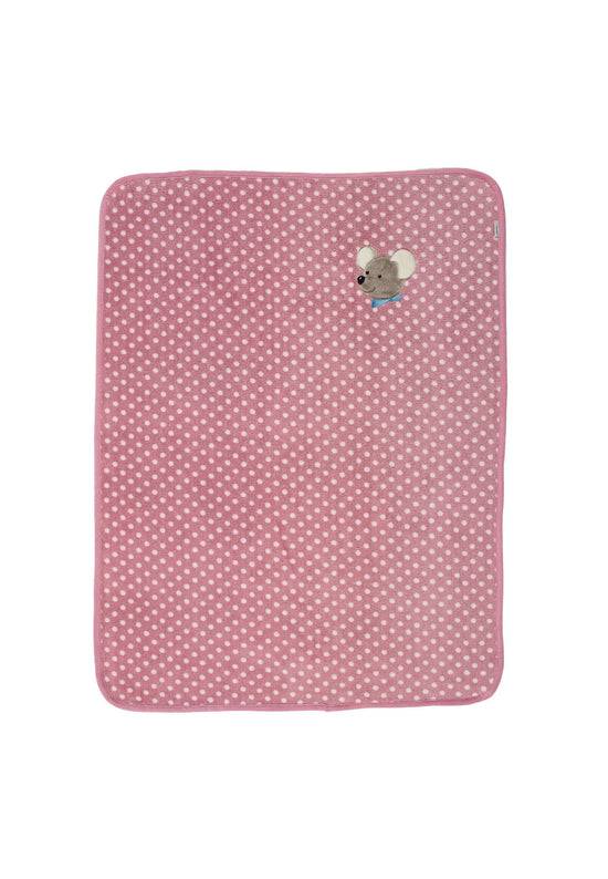 Sterntaler Plüsch-Decke Maus Mabel in Rosa mit hellen Punkten 2025