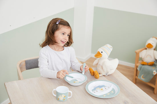 Sterntaler Kindergeschirrset Ente Edda in steingrün Online