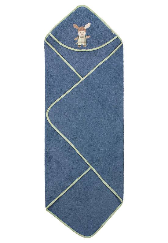 Sterntaler Badetuch 100x100 Esel Emmilius in Mittelblau Lagerräumung
