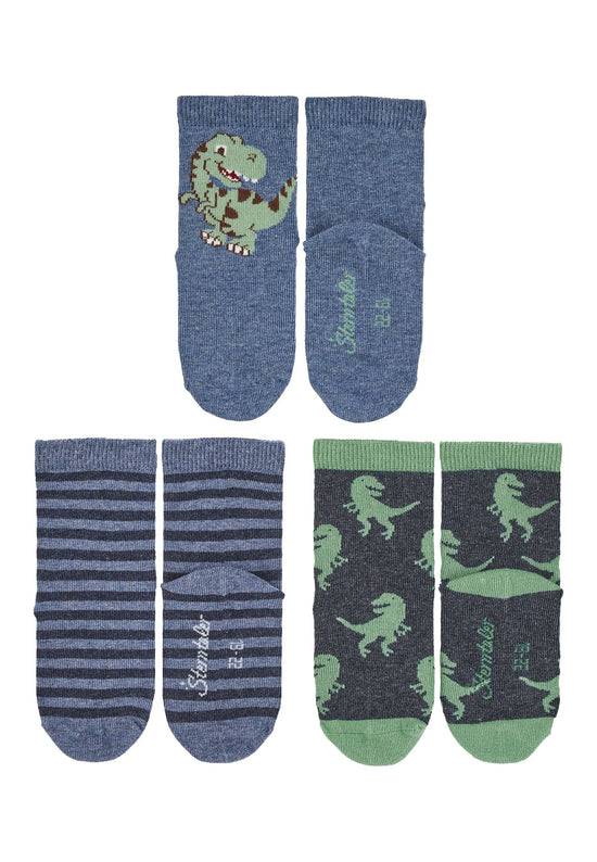 Sterntaler Socken im 3er-Pack Dino, Ringel und Dinos 2025