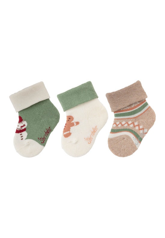 Sterntaler Baby Socken 3er Set Weihnachten aus Baumwoll-Mischgewebe