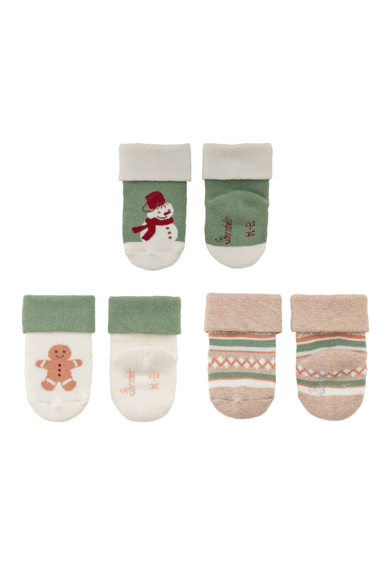 Sterntaler Baby Socken 3er Set Weihnachten aus Baumwoll-Mischgewebe Outlet