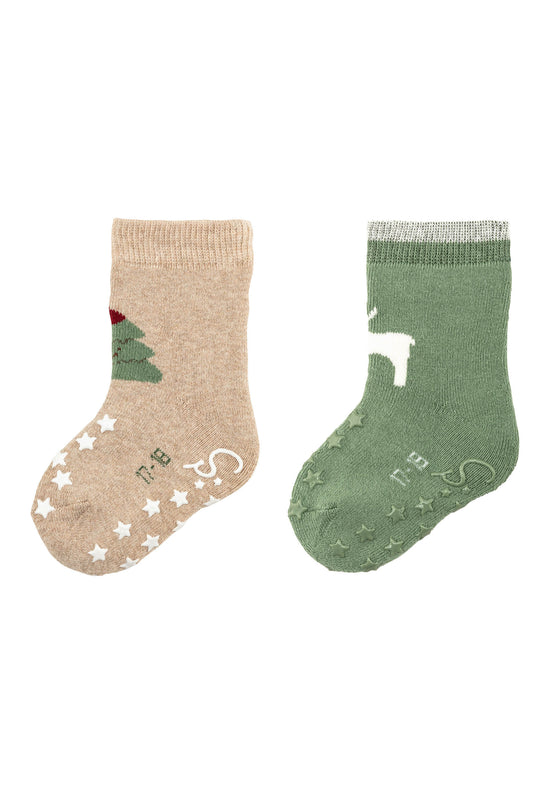 Sterntaler ABS Socken Weihnachten im 2er-Pack, rutschfeste Sohle im Angebot