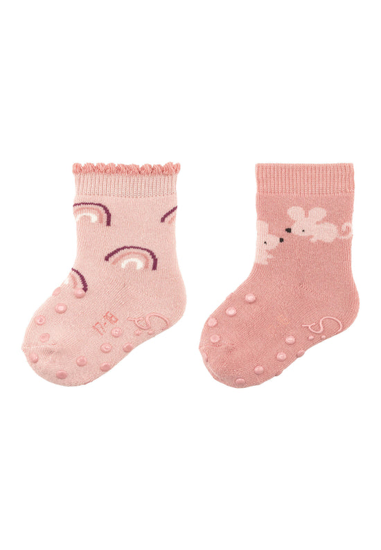 Sterntaler ABS Socken Regenbogen im 2er-Pack mit rutschfester Sohle Fabrikverkauf