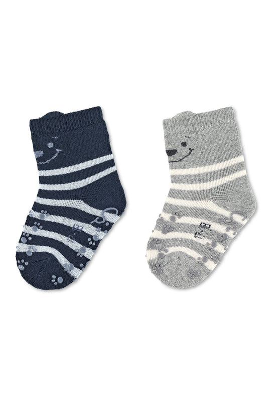 Sterntaler ABS-Krabbelsocken 2er-Pack Bär mit 3D-Ohren Kostenloser Versand