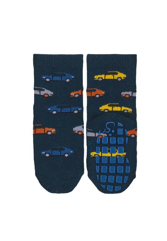 Sterntaler ABS-Socken 2er-Pack Bagger und Autos in Marine Versandkostenfrei