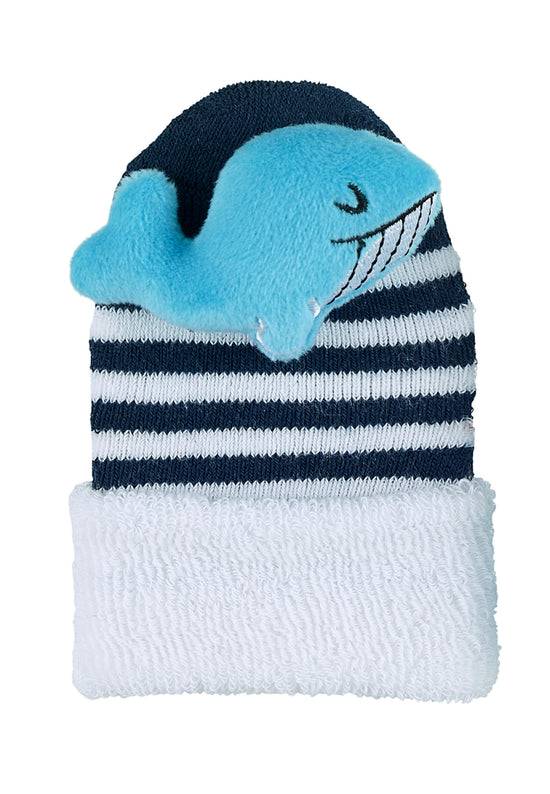 Sterntaler Baby Rasselsocken Wal in Marine mit Ringel Große Rabatte