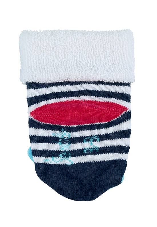 Sterntaler Baby Rasselsocken Wal in Marine mit Ringel Große Rabatte