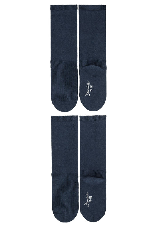 Sterntaler Kniestrümpfe 2er-Pack uni in Marine, Weiß o. Grau Räumungsverkauf
