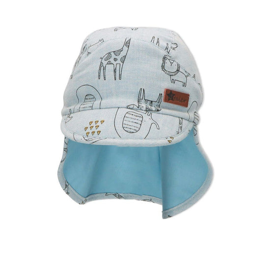 Sterntaler Schirmmütze mit Nackenschutz in Hellblau, UV 50+ Sonderangebot der Fabrik
