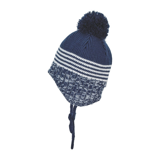 Sterntaler Strickmütze im Mustermix mit Bommel und Bindeband Begrenzt auf 3 Tage
