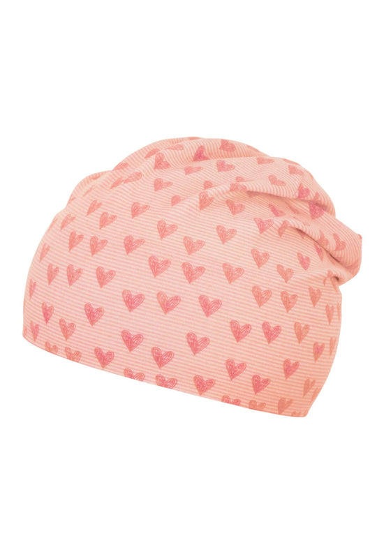 Sterntaler Slouch-Beanie mit Herzen Print aus Jersey Fabrik Onlineshop
