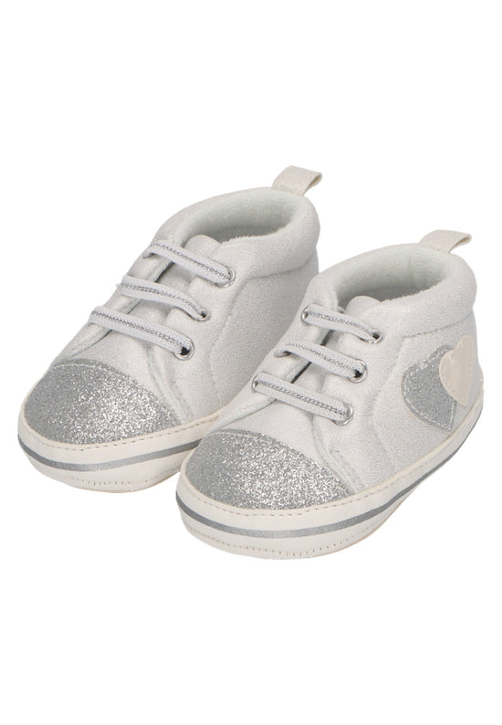 Sterntaler Babyschuh mit elastischen Schnürsenkeln in lichtgrau Preisnachlass