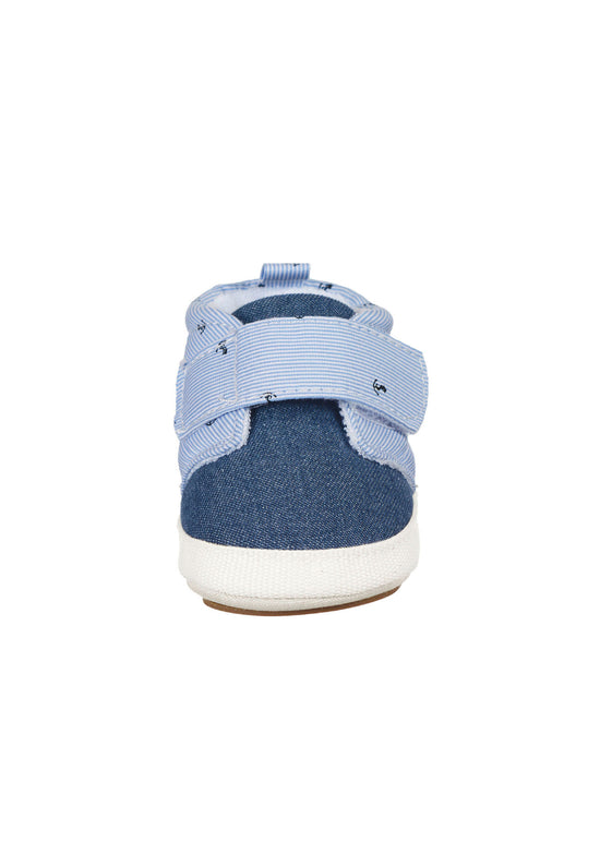 Sterntaler Babyschuh aus Denim und Baumwollstoff mit Druck Jubiläumsangebot