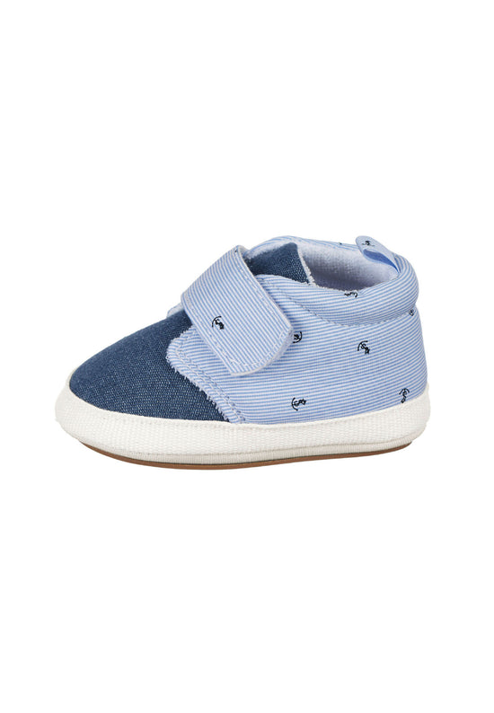 Sterntaler Babyschuh aus Denim und Baumwollstoff mit Druck Jubiläumsangebot