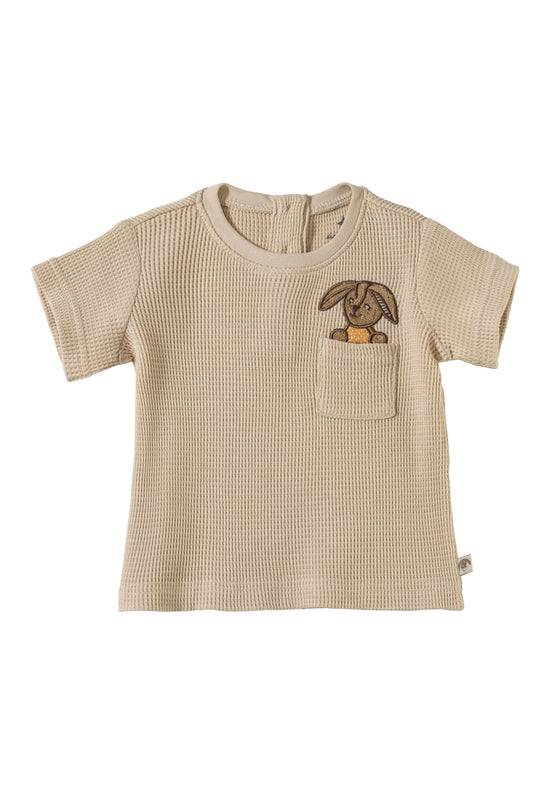 Sterntaler T-Shirt mit Applikation von Hase Happy in beige Begrenzte Freigabe