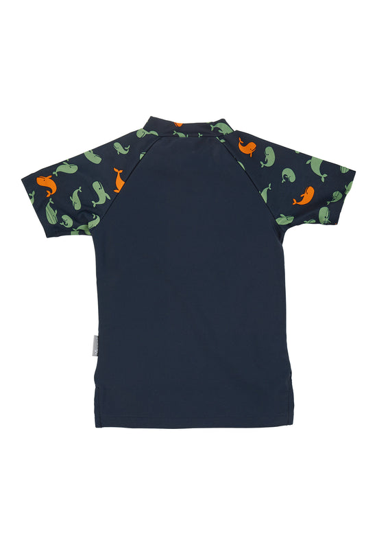 Sterntaler Kurzarm-Schwimmshirt in Marine mit Motiv Wale Zeitbegrenzte Promotion